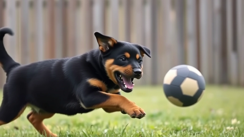 rottweiler and german shepherd mix dog -
Photorealistic image of a rottweiler german shepherd mix puppy playing fetch wi