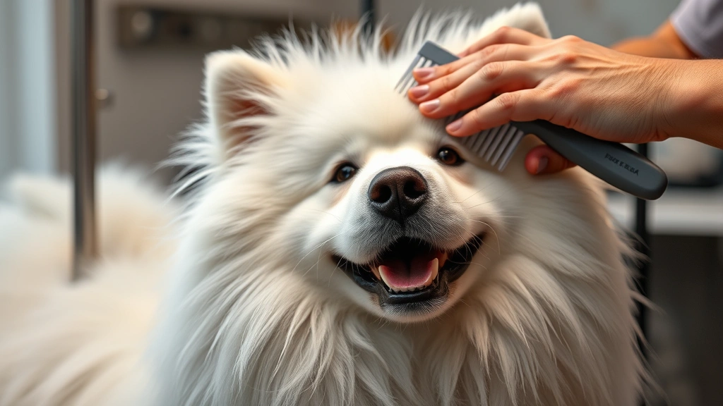 samoyed dog price -
Photorealistic photo of a Samoyed dog being groomed by a professional groomer, 