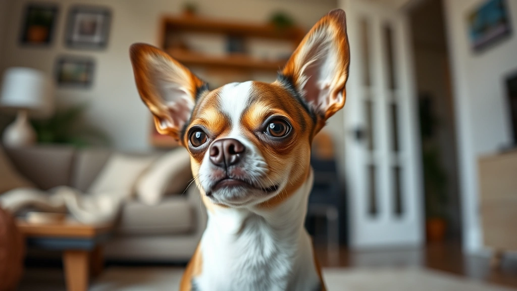 side eye dog meme -
Photorealistic photograph of a Chihuahua in a home setting
