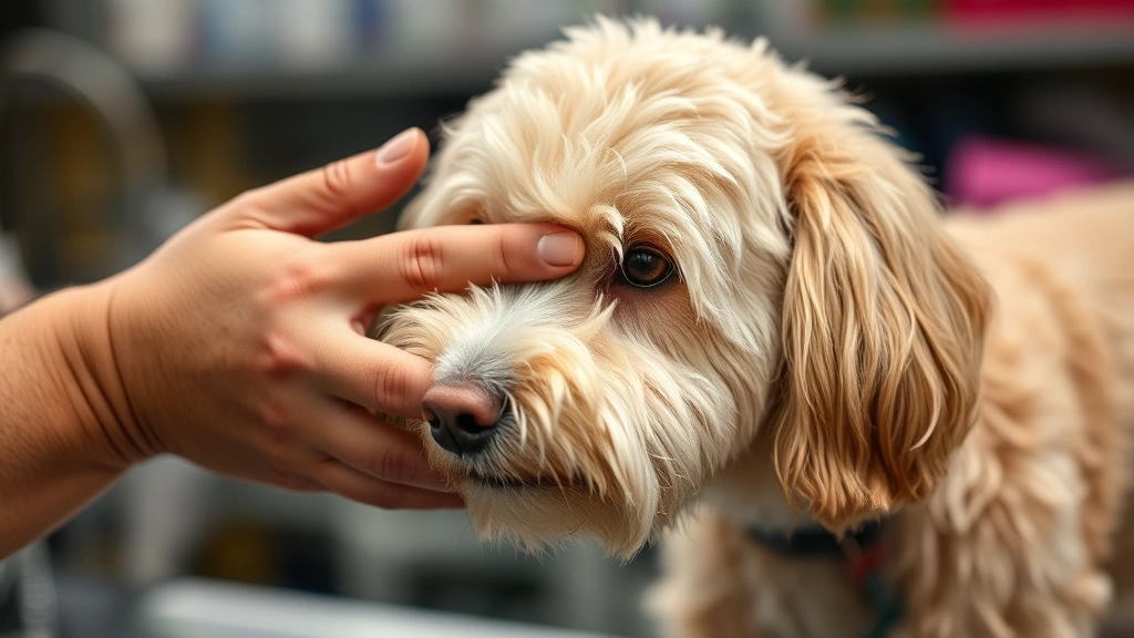 skye terrier dog breeds -
groomer’s hands visible
