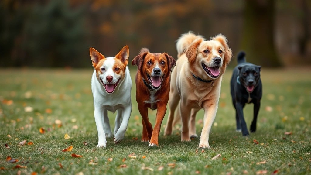 slip leash for dogs -
all dogs walking calmly at heel
