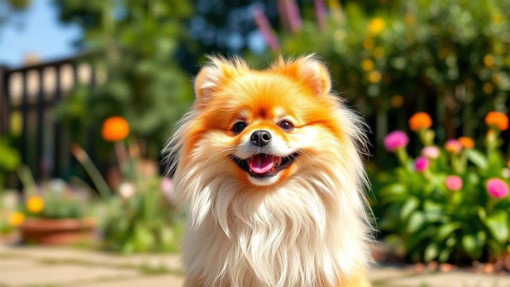 small breed dog food -
Photorealistic image of a happy Pomeranian or Maltese dog with a shiny healthy 