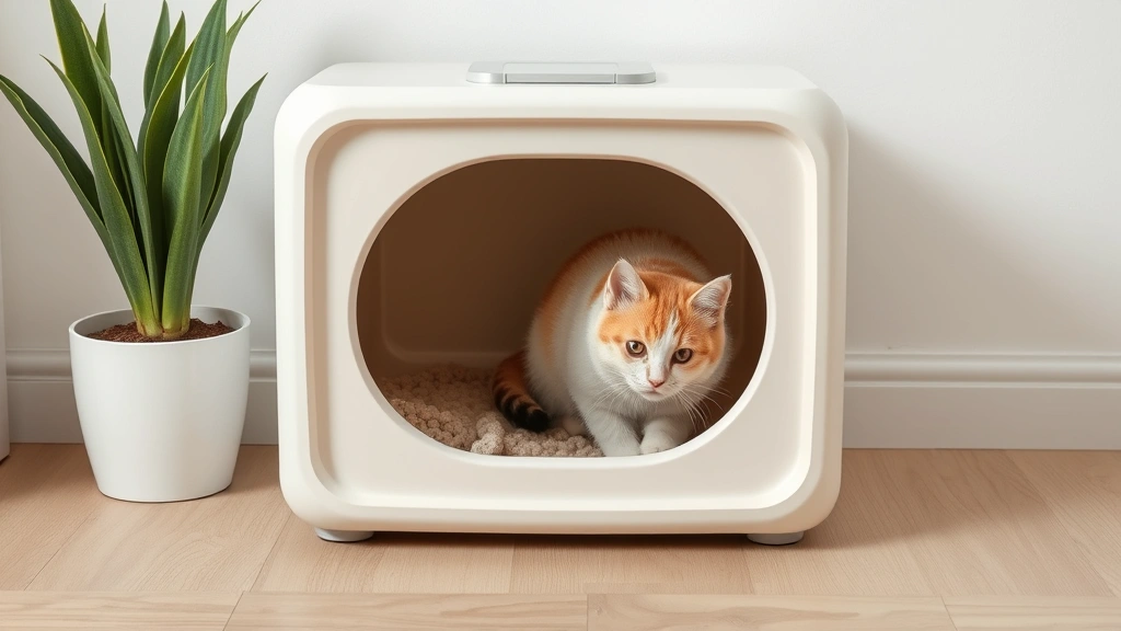 sustainable cat litter -
clean modern litter box