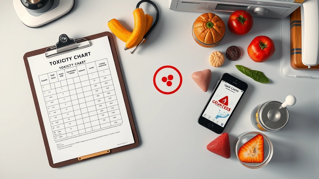 what not to feed your dog -
Photorealistic overhead shot of a veterinarian’s desk with a clipboard sh