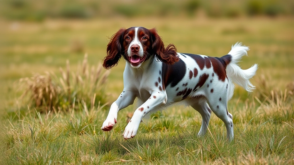 spotted dog -
Photorealistic full-body shot of an English Springer Spaniel with liver and whi