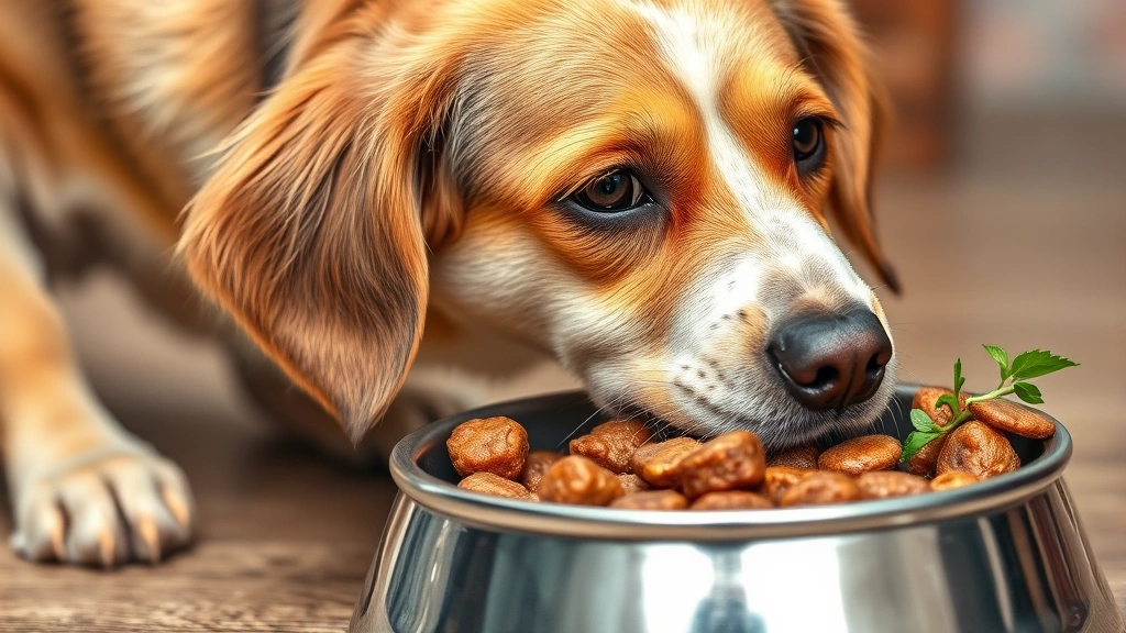 strong dog xp -
Photorealistic close-up of healthy dog eating premium fresh meat-based dog food