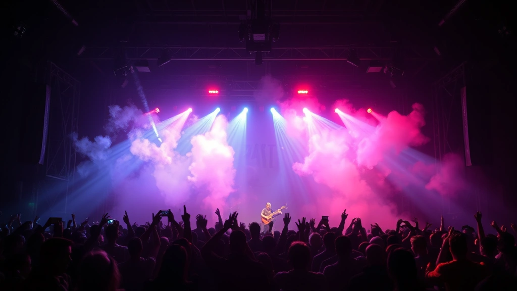 temple of the dog members -
concert atmosphere with fog effects