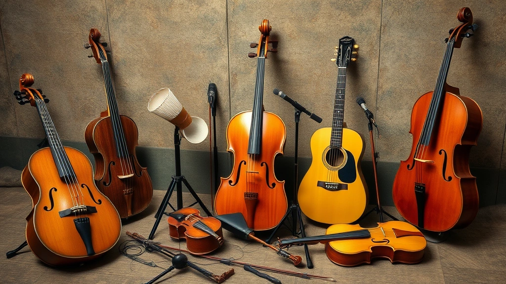 temple of the dog members -
and acoustic instruments arranged artistically