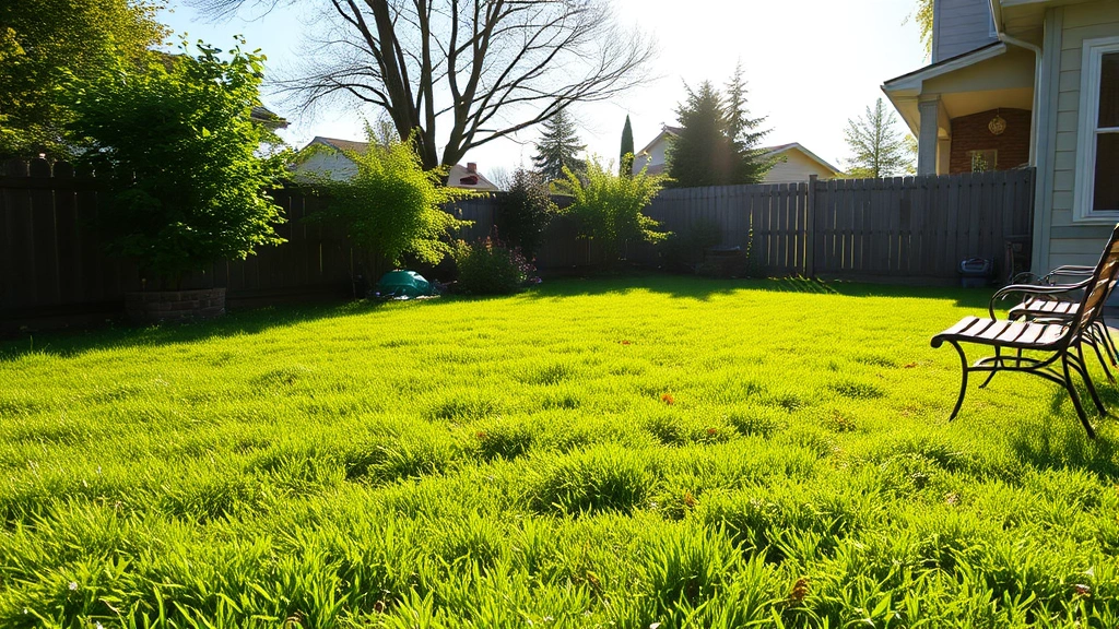 the biggest dog in the world -
standing in a sunny backyard with green grass