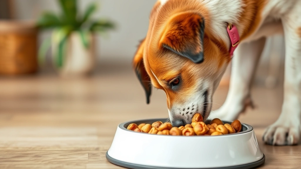the dog hair -
dog eating high-quality nutritious food from bowl
