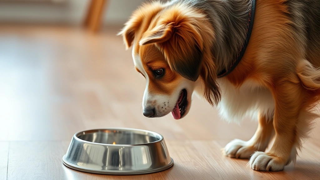 the farmer's dog reviews -
dog looking down at bowl eagerly
