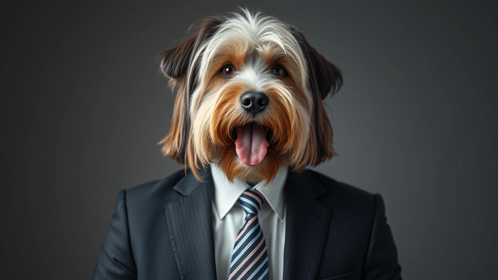 the shaggy dog 2006 -
A professional attorney in a business suit gradually transforming into a shaggy