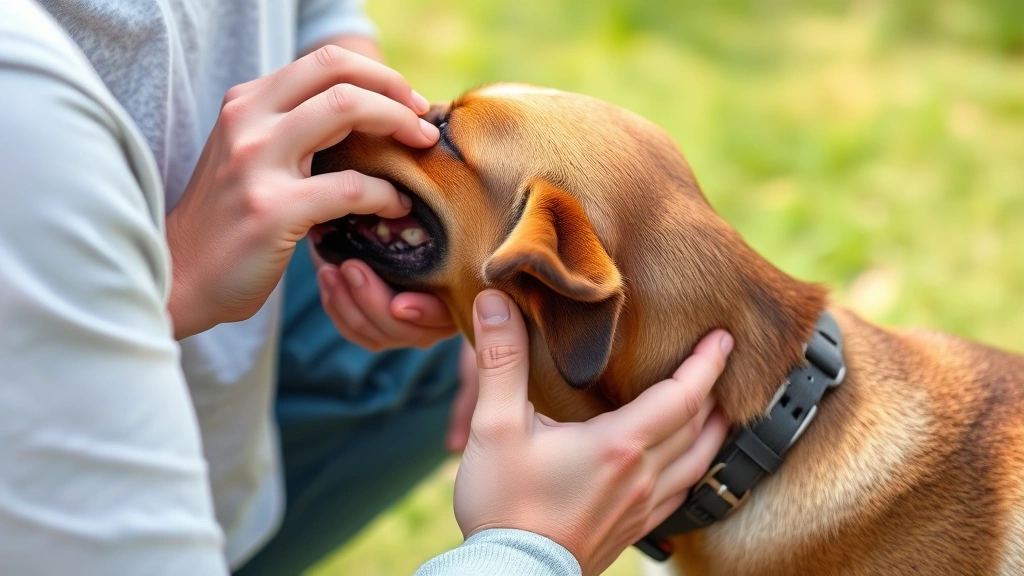 tick bite on dog -
Photorealistic image of a dog owner performing a daily tick check on their brow