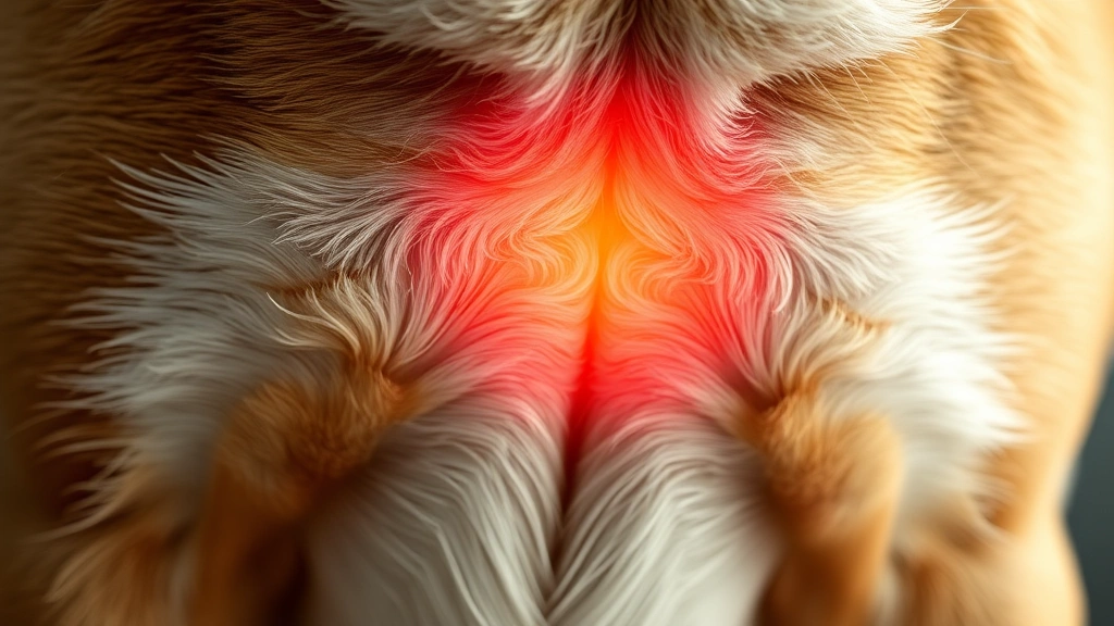 ursodiol for dogs -
Photorealistic close-up of a dog’s abdomen area with a subtle glow highli