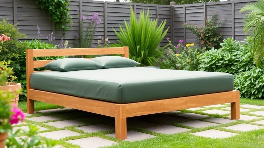 waterproof dog bed -
showing the bed’s durability and easy-clean design in a garden setting
