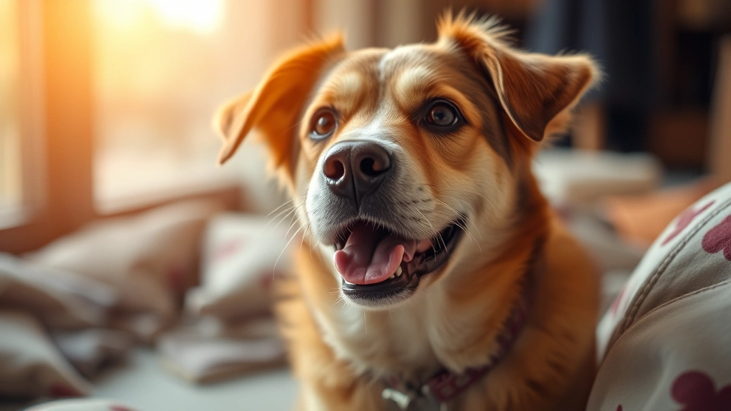 what can i give my dog for throwing up -
dog looking content
