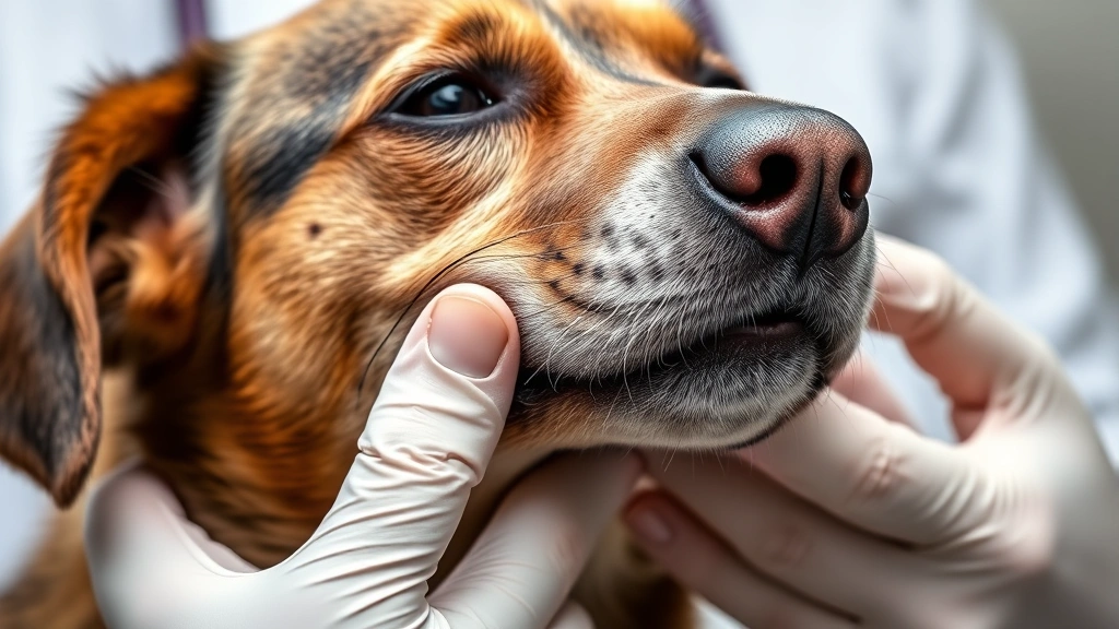 what color should a dog's gums be -
Photorealistic image of a veterinarian’s hands gently lifting a dog’