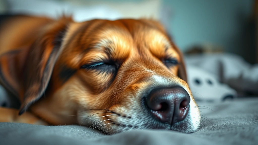 what do dogs dream about when they cry -
Close-up of a sleeping dog’s face showing relaxed features with eyes movi