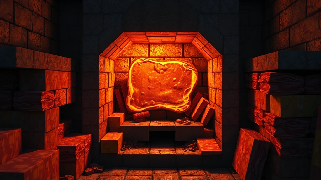 what do dogs eat in minecraft -
Photorealistic Minecraft furnace with cooked meat inside, surrounded by stacks