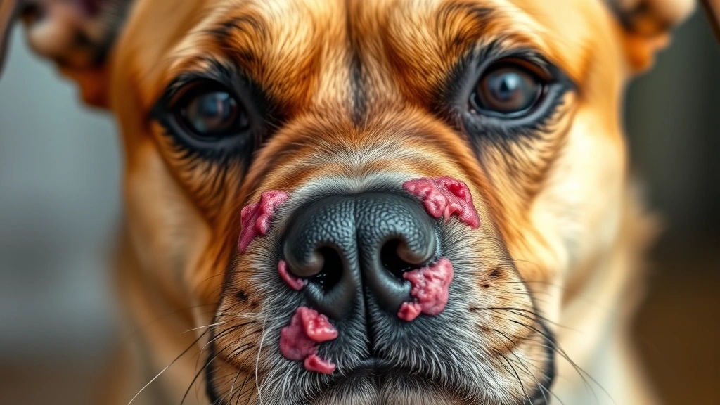 what do mites look like on a dog -
Photorealistic image of a dog’s face showing patchy hair loss around the 