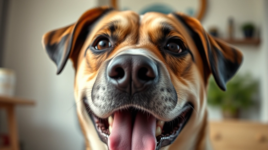 what do you call a male dog -
Photorealistic close-up of a male dog’s face showing friendly expression,