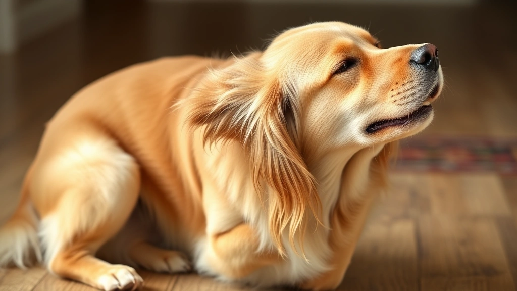 what does ear mites look like on dogs -
Photorealistic image of a golden retriever scratching its ear with its hind leg