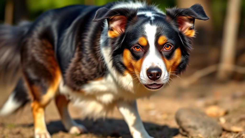 what does it mean when a dog's ears are back -
Photorealistic image of a working dog (like a border collie) with ears back in