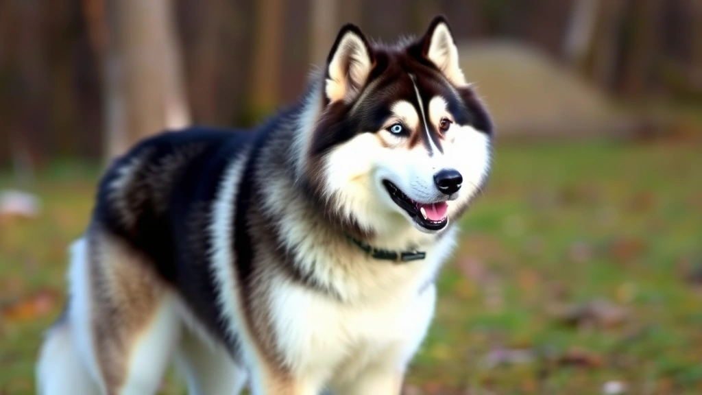 what dog is closest to a wolf -
Alaskan Malamute in natural outdoor setting with thick double coat and powerful