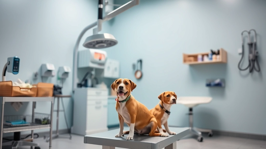 what happens if a dog eats cat food -
clinical veterinary setting with soft lighting