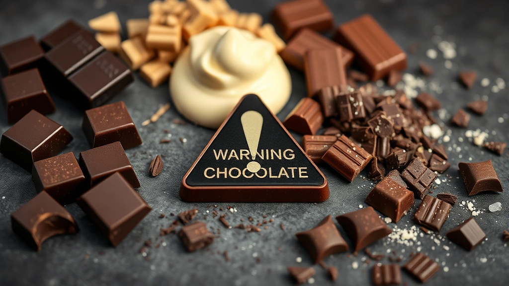 what if my dog ate chocolate -
Photorealistic image of various types of chocolate (dark chocolate squares, mil