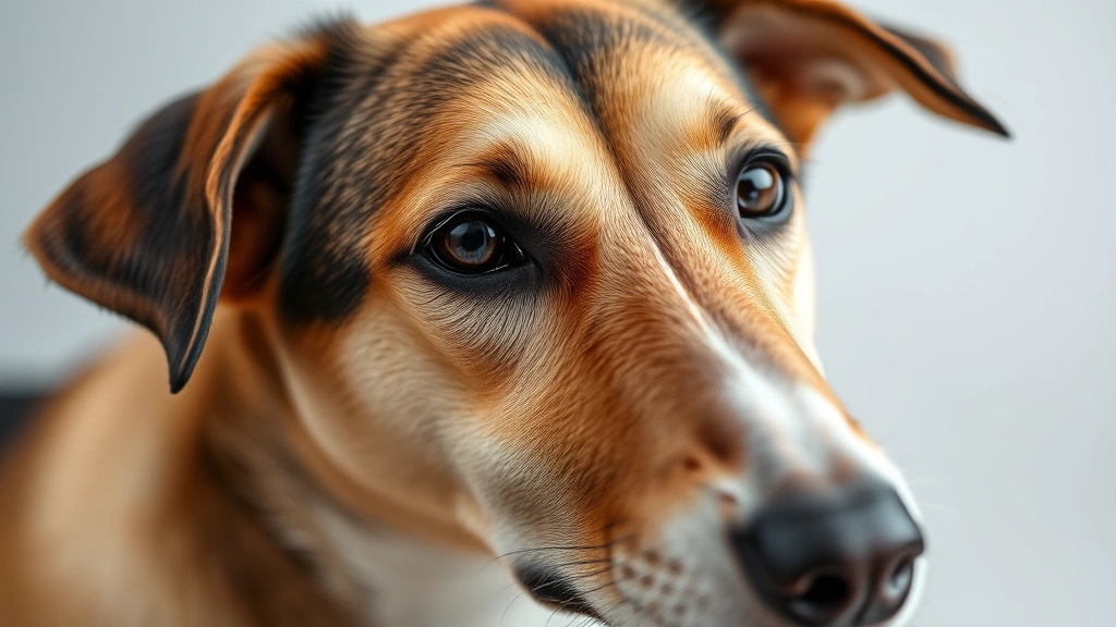 what is a female dog called -
Photorealistic close-up of a female dog’s face showing gentle, nurturing
