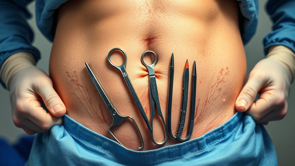 what is bloat in dogs -
showing opened abdomen and surgical instruments