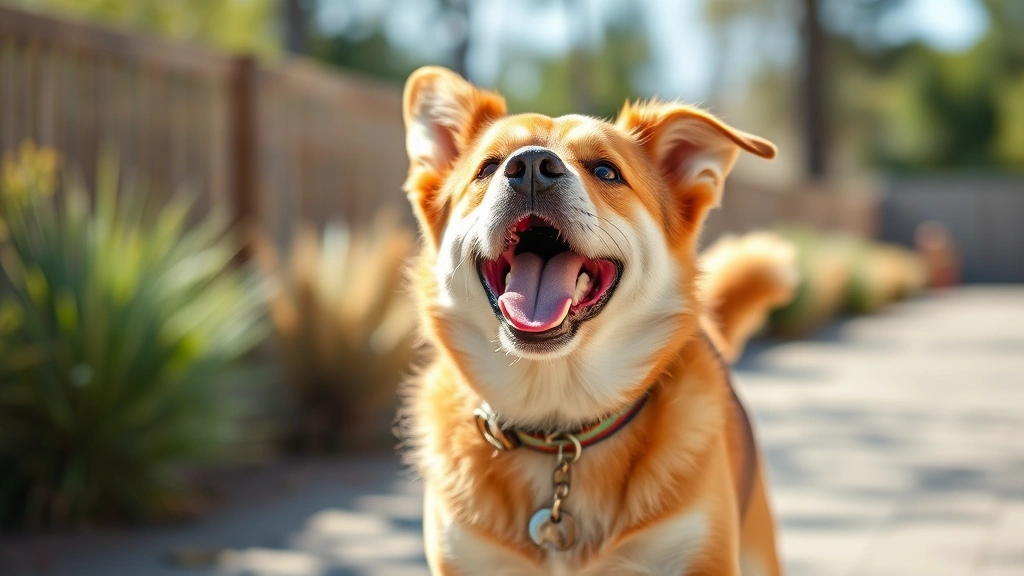 what is clavamox for dogs -
Photorealistic photo of a happy healthy dog playing outdoors after recovery, br