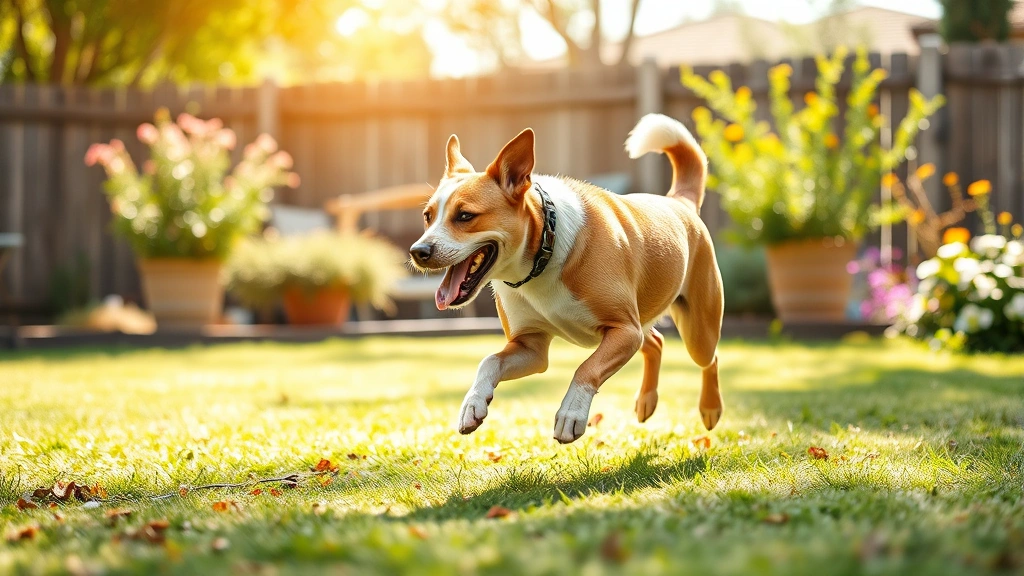 what is librela for dogs -
An active senior dog running and playing in a sunny backyard