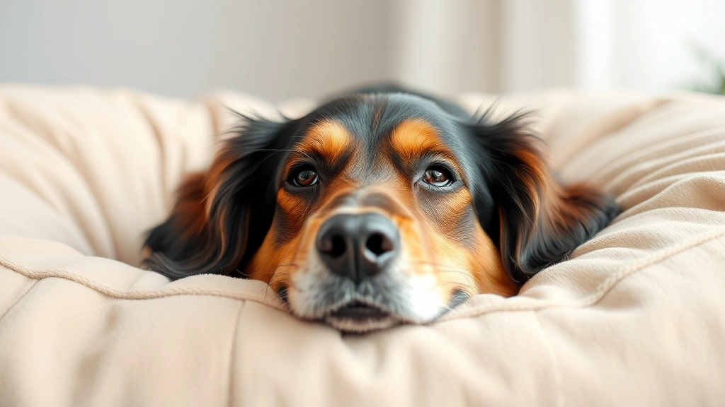 what is librela for dogs -
A happy dog resting comfortably on a soft bed