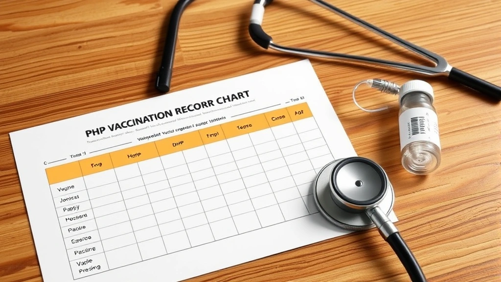 what is the distemper vaccine for dogs -
Photorealistic image of a puppy vaccination record card or chart displayed on a