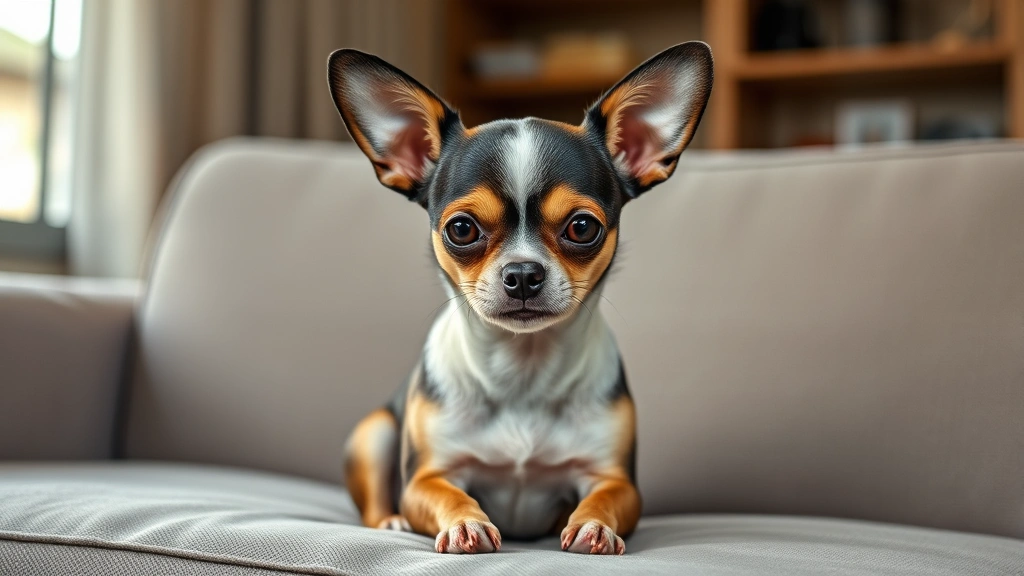 what is the most vicious dog -
photorealistic image of a small chihuahua dog sitting on a couch looking somewh