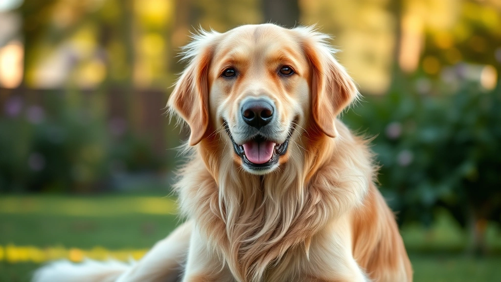 what is vetmedin used for in dogs -
Photorealistic photograph of an elderly golden retriever sitting peacefully out