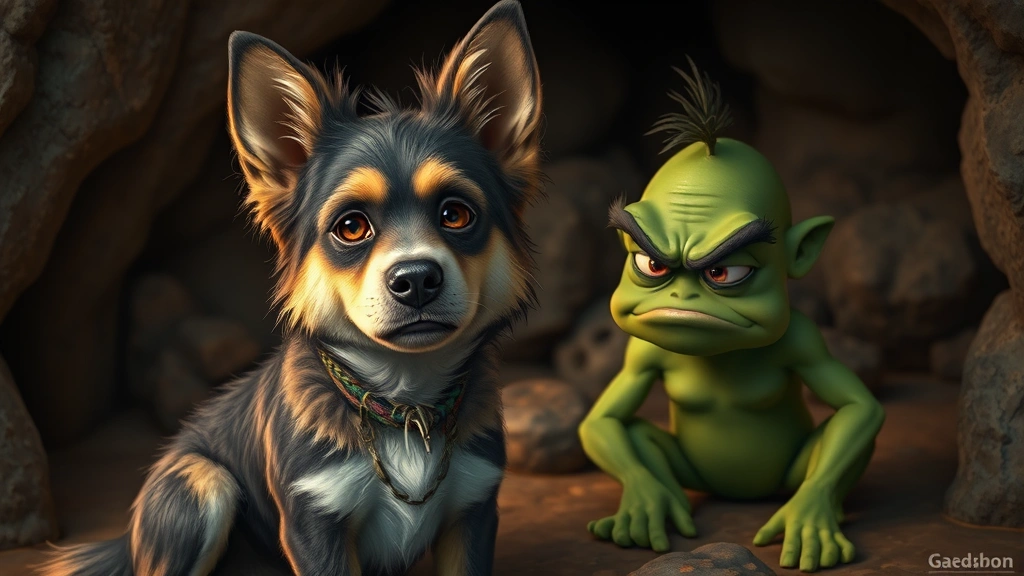 what kind of dog is max from the grinch -
Photorealistic image of a scruffy mixed breed dog with expressive eyes and upri