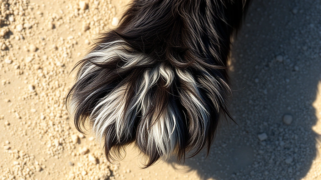 what kinds of dogs have webbed feet -
Photorealistic overhead view of a Portuguese Water Dog’s paw pad displayi