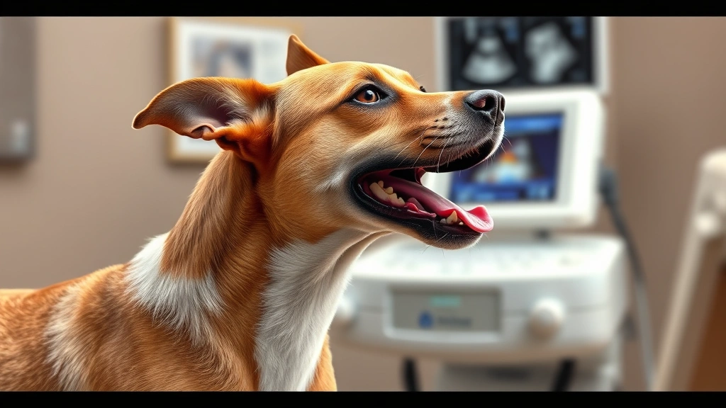 when dogs get stuck together is she pregnant -
Photorealistic image of a female dog in heat showing behavioral signs, alert po