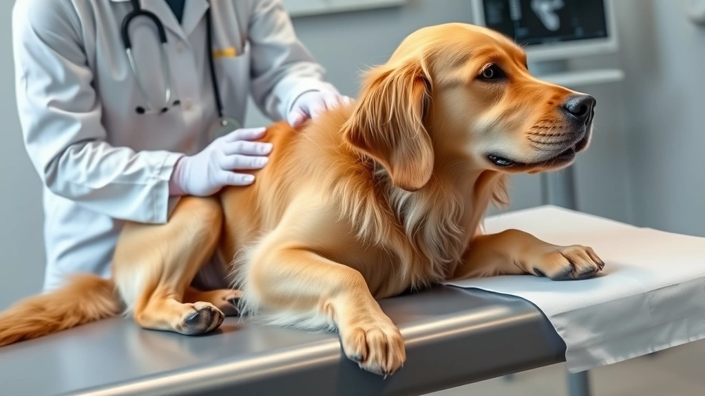 where is a dogs spleen -
Photorealistic image of a veterinarian performing an abdominal ultrasound exami