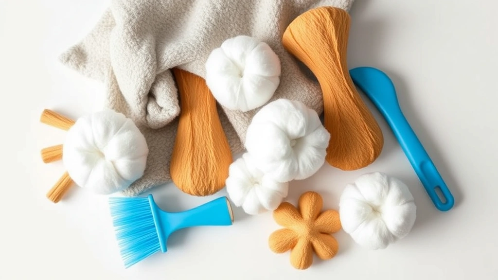 why do dogs ears stink -
Photorealistic image of various dog ear cleaning supplies arranged on a white s