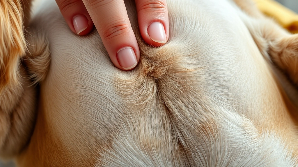 why do dogs like a belly rub -
Close-up of dog’s belly area with visible fur texture, human fingers scra