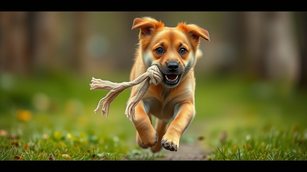 why do dogs like socks -
Photorealistic young dog running away with a sock in its mouth
