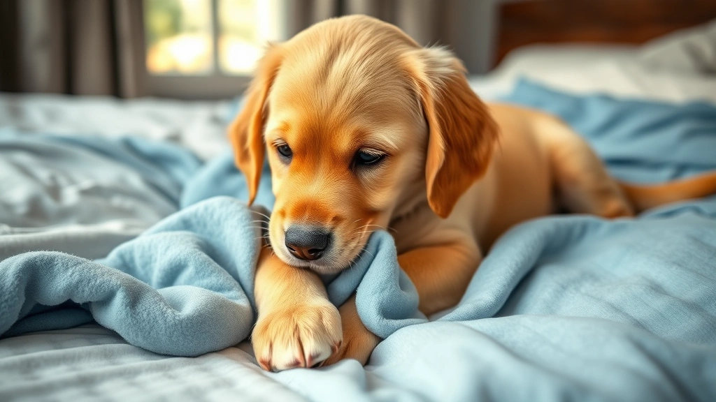 why do dogs nibble on blankets dog photo 0