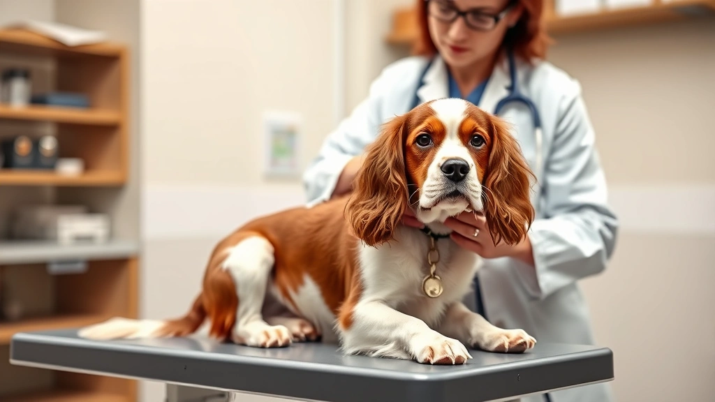 why do dogs poop blood -
Photorealistic image of a veterinarian in white coat performing a physical exam
