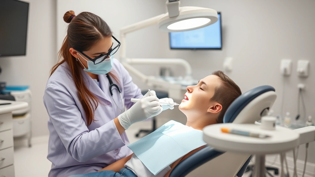 why do dogs slobber -
showing professional dental care in a clinic setting