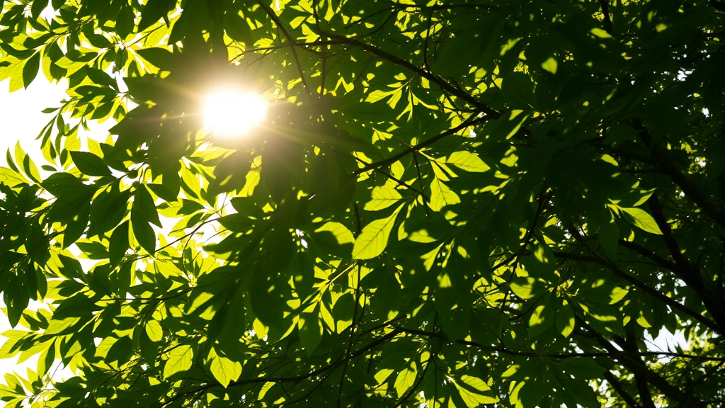 why do dogs sunbathe -
afternoon light filtering through leaves
