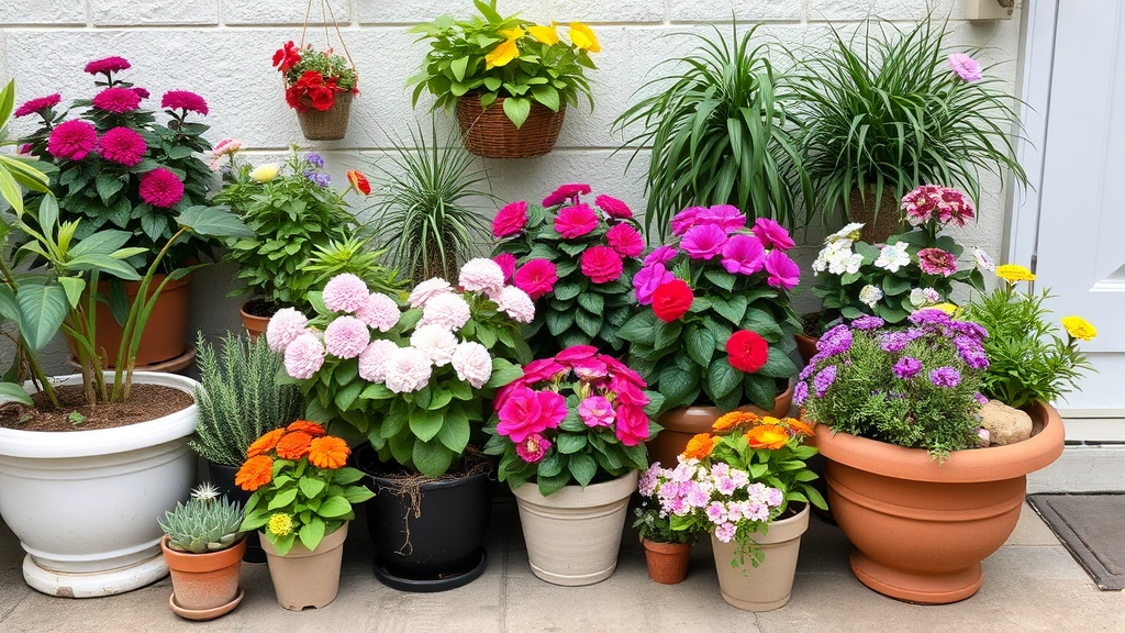 why do dogs sunbathe -
surrounded by potted plants and flowers
